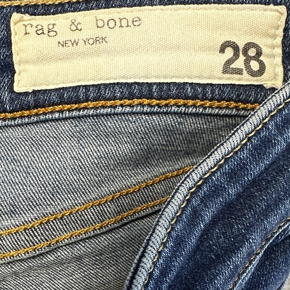 Rag & Bone Nina High Rise Skinny Jeans Marine Blue Womens Size 28 Designer Denim - Picture 3 of 9